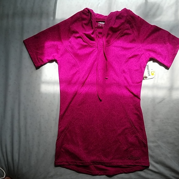 Marmot floral pattern drawstring hoodie - Picture 2 of 3